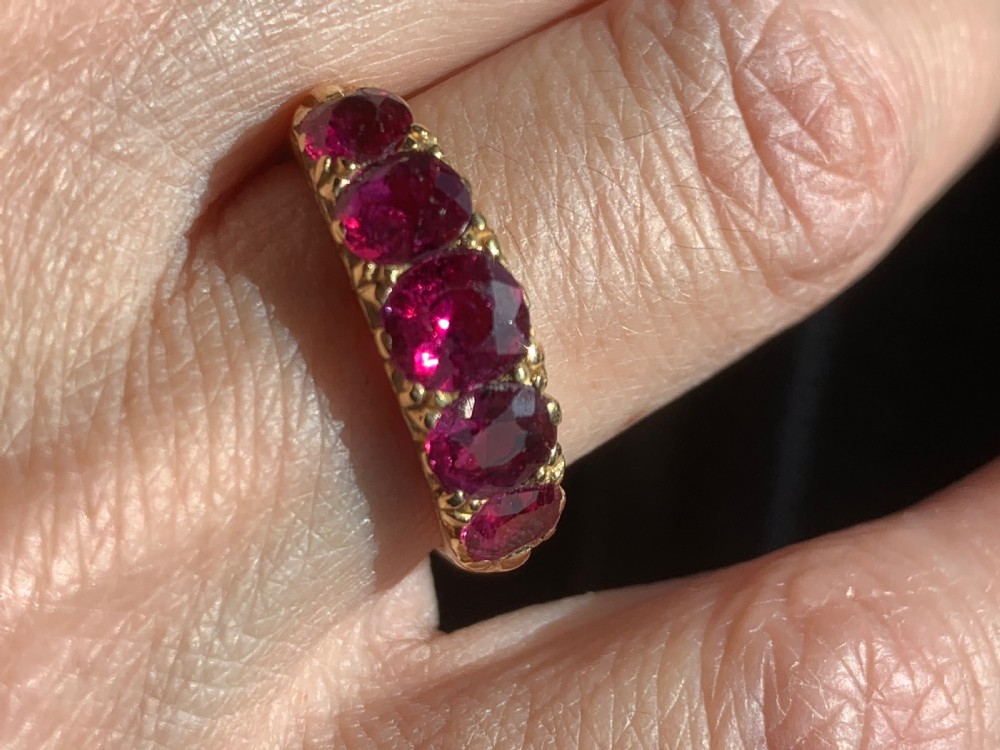 Natural  Ruby Victorian Ring