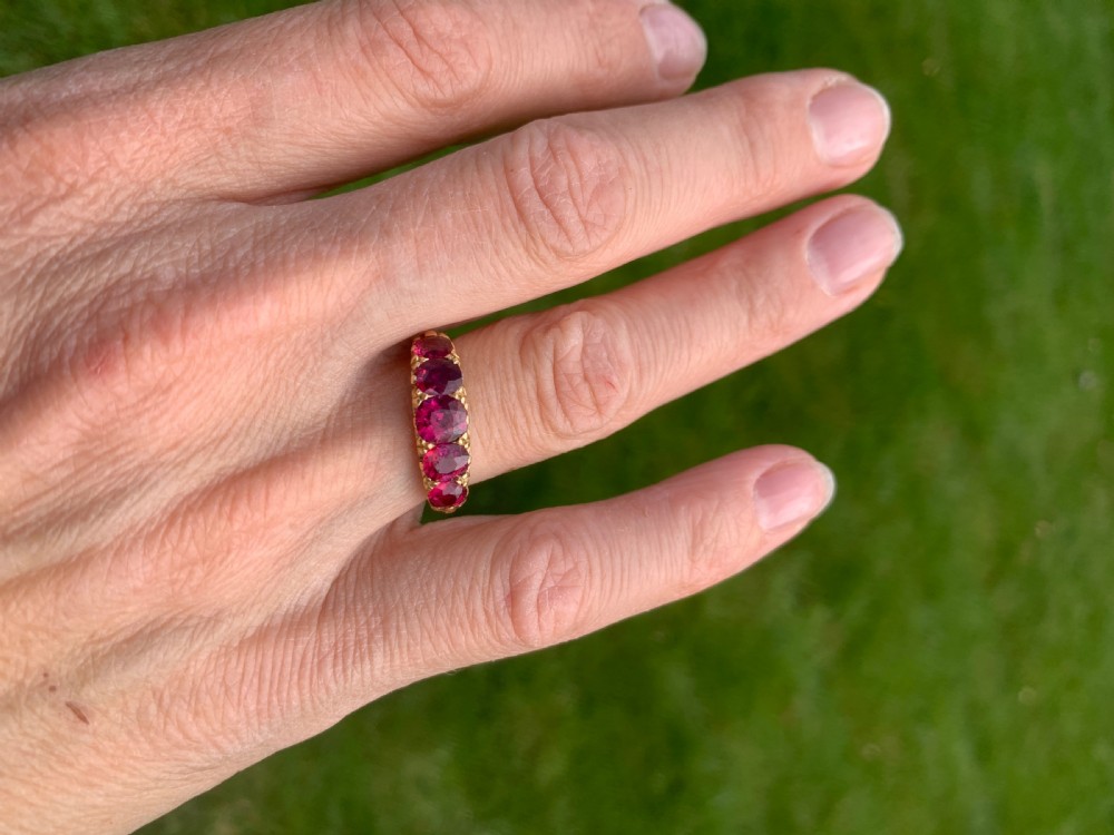 Natural  Ruby Victorian Ring View V