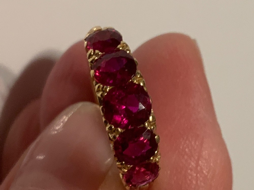 Natural  Ruby Victorian Ring View VIII