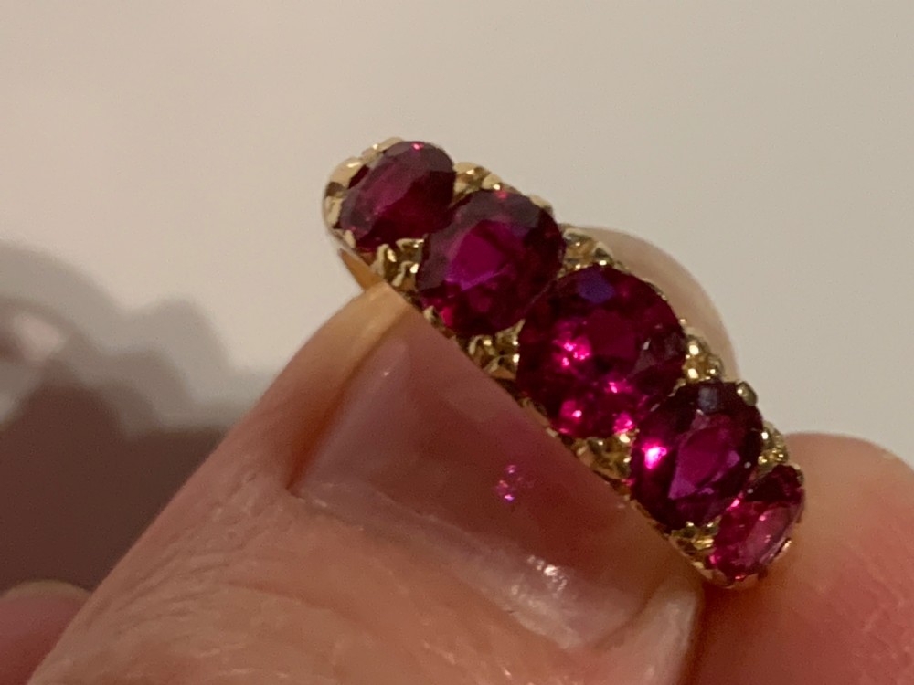 Natural  Ruby Victorian Ring View IX