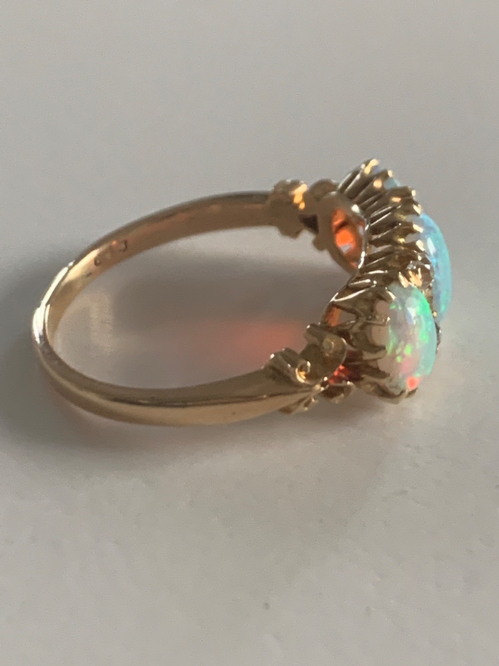 Antique Opal and Diamond Victorian Ring View V