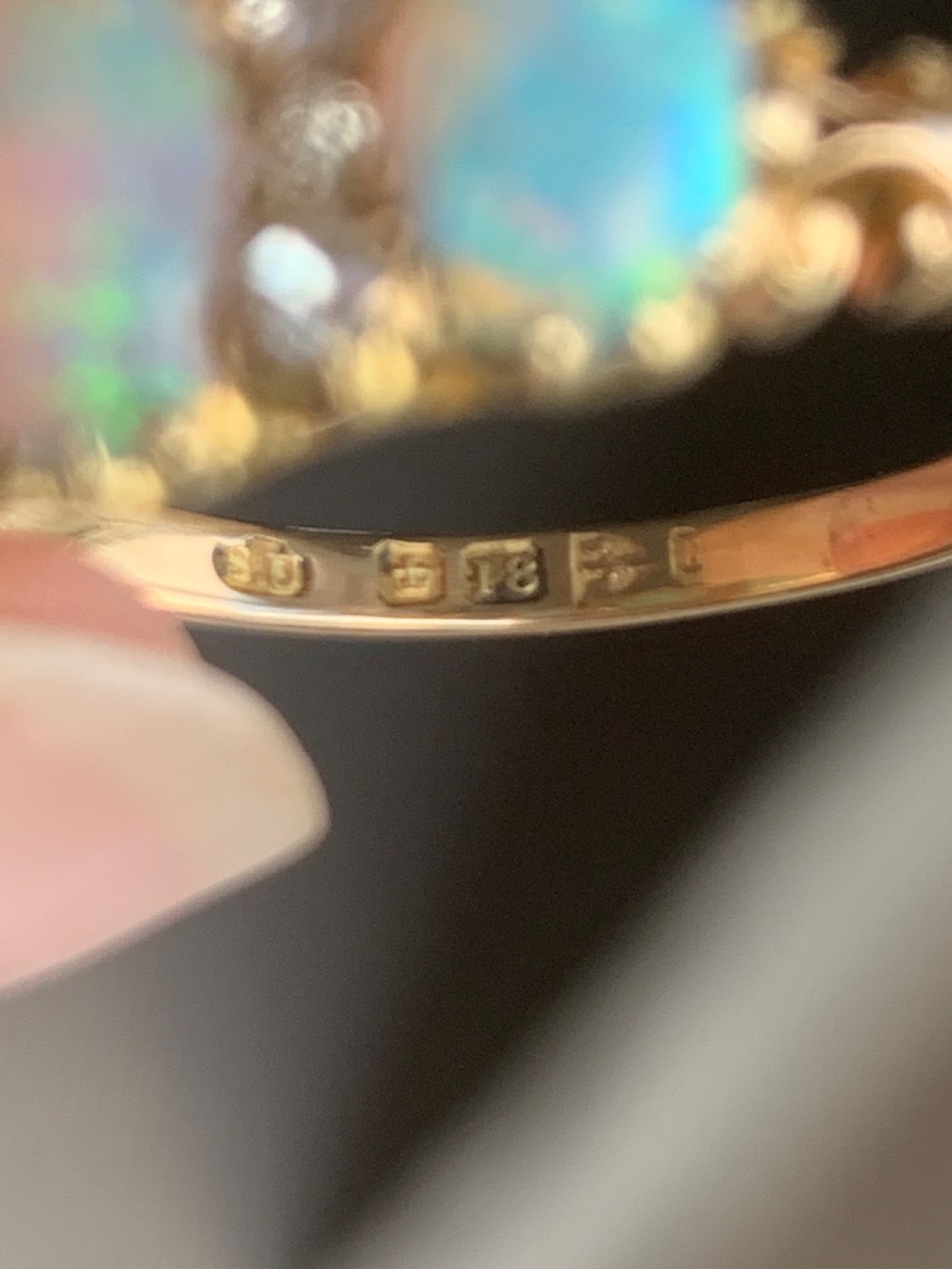 Antique Opal and Diamond Victorian Ring View VII