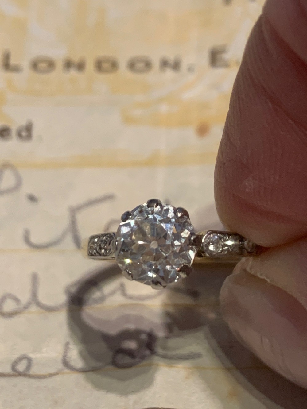 1.31ct Diamond 18ct 1940s Engagement Ring  View III