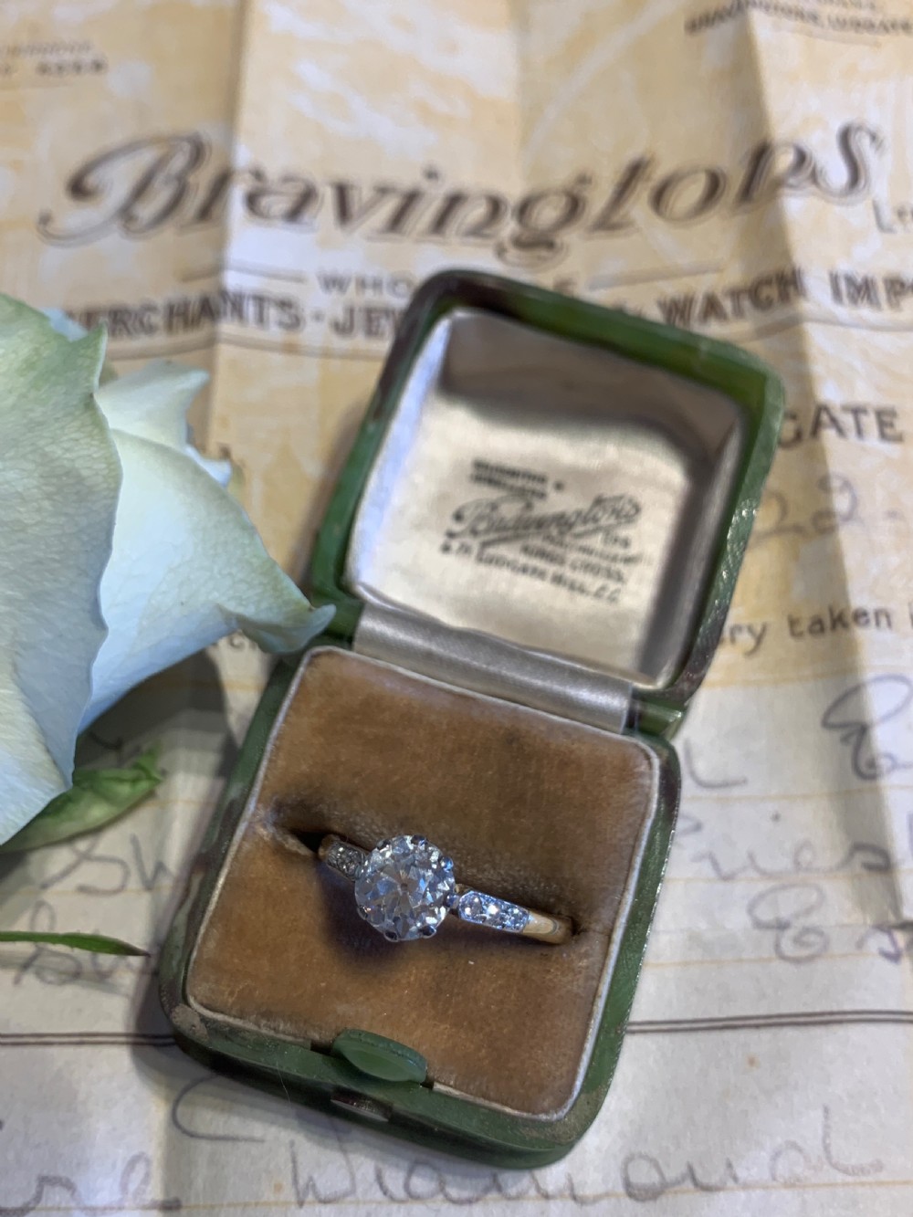 1.31ct Diamond 18ct 1940s Engagement Ring  View IV
