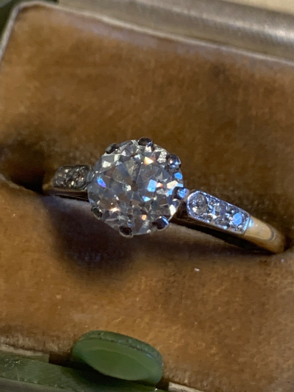1.31ct Diamond 18ct 1940s Engagement Ring  View V