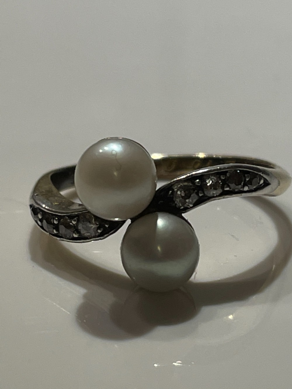 Early 20th Century Pearl and Diamond Ring View VII