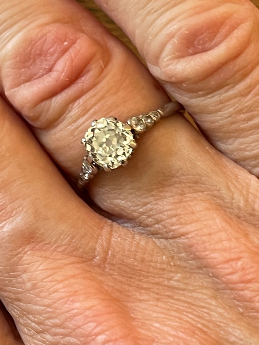 1.4ct Old European Cut Diamond Engagement Ring View III