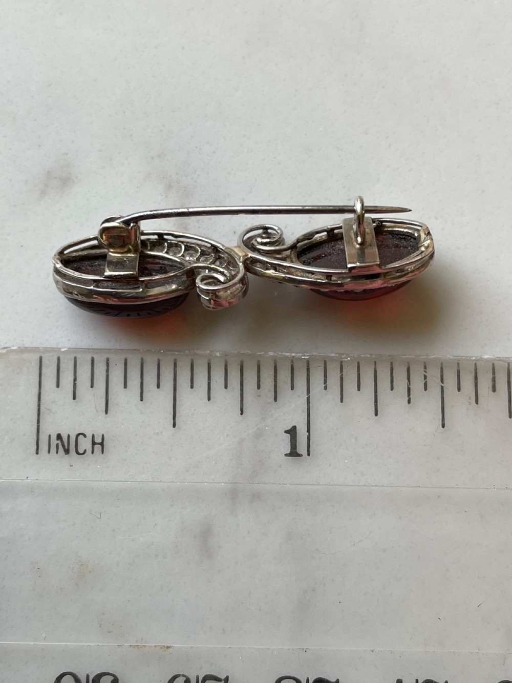 Antique Garnet And Diamond Brooch View III