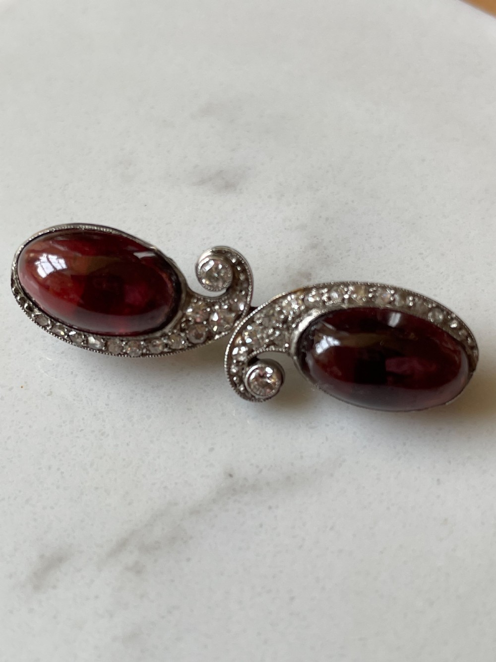 Antique Garnet And Diamond Brooch View IV