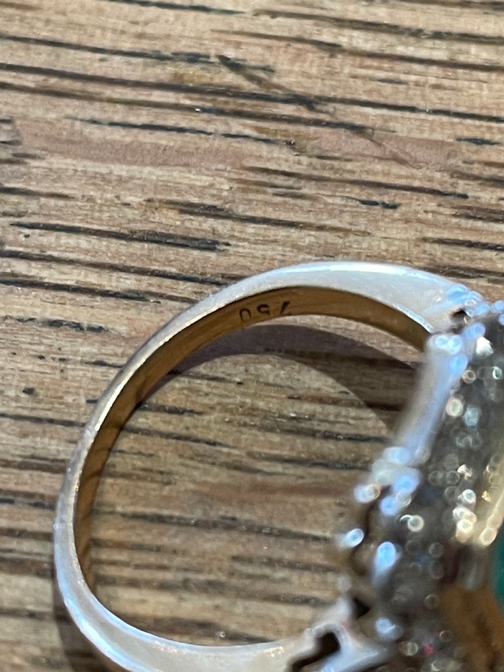 Emerald and Diamond 18ct Gold Ring View II