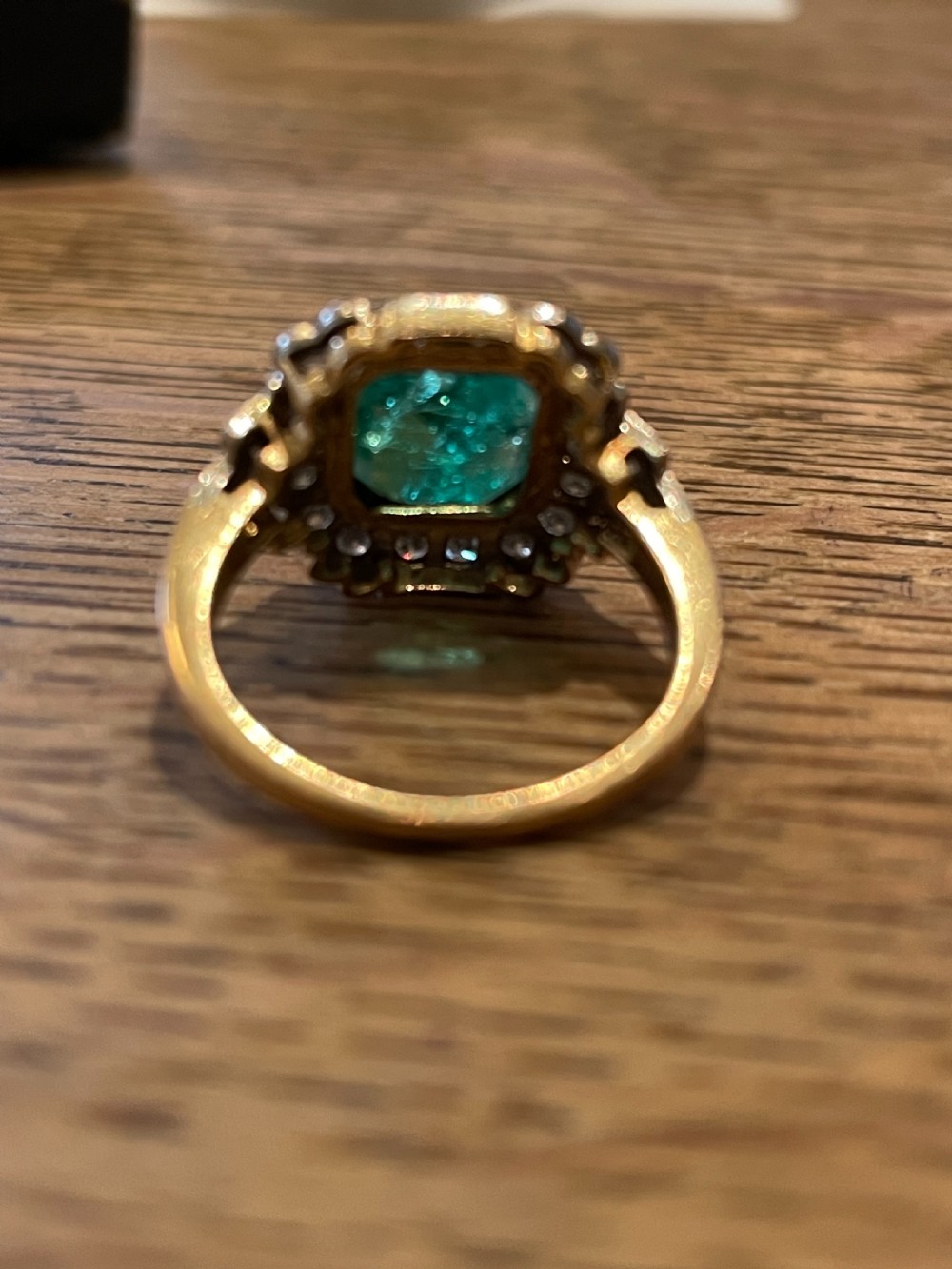 Emerald and Diamond 18ct Gold Ring View III