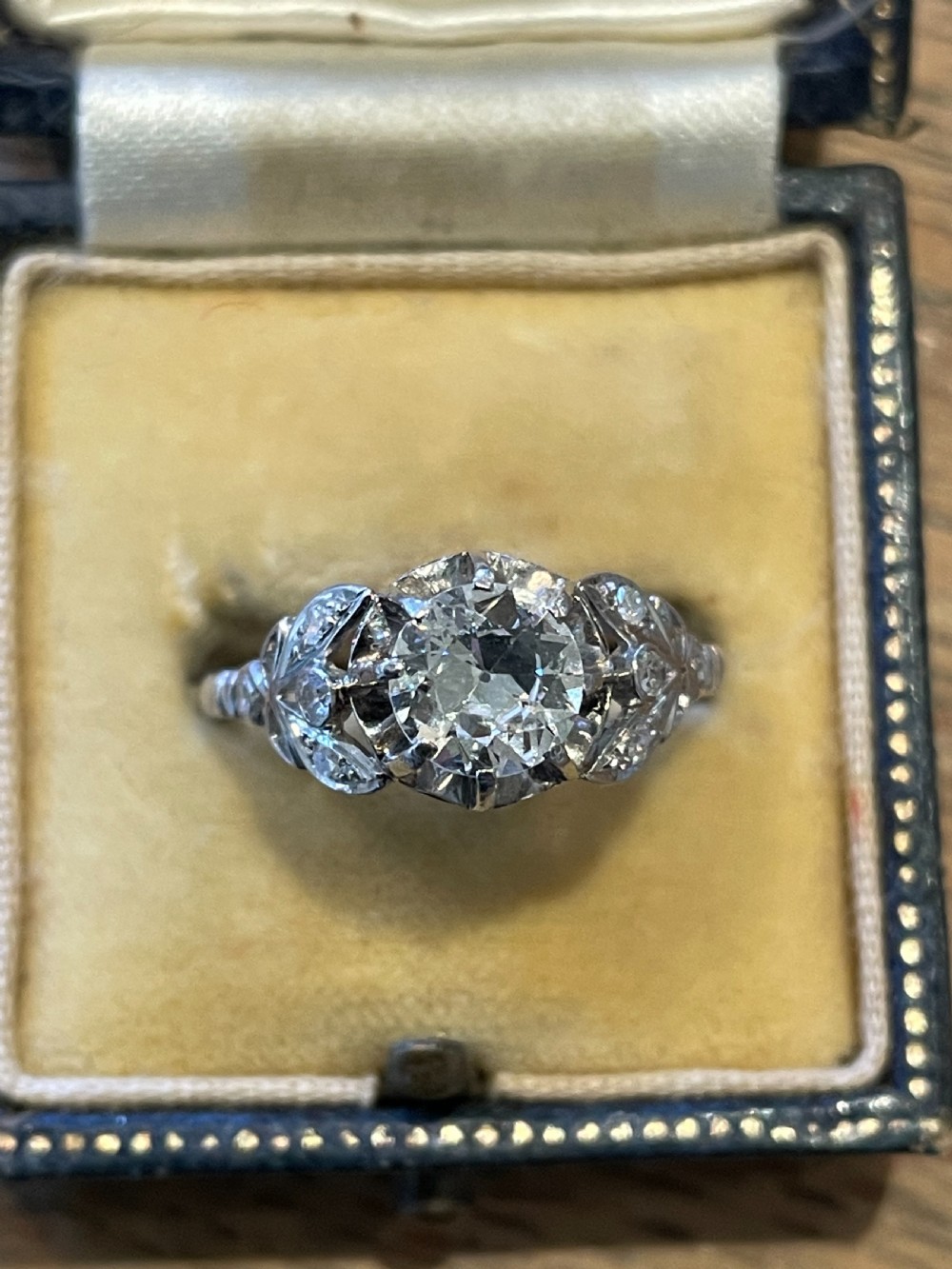 Antique Diamond Engagement Solitaire Ring