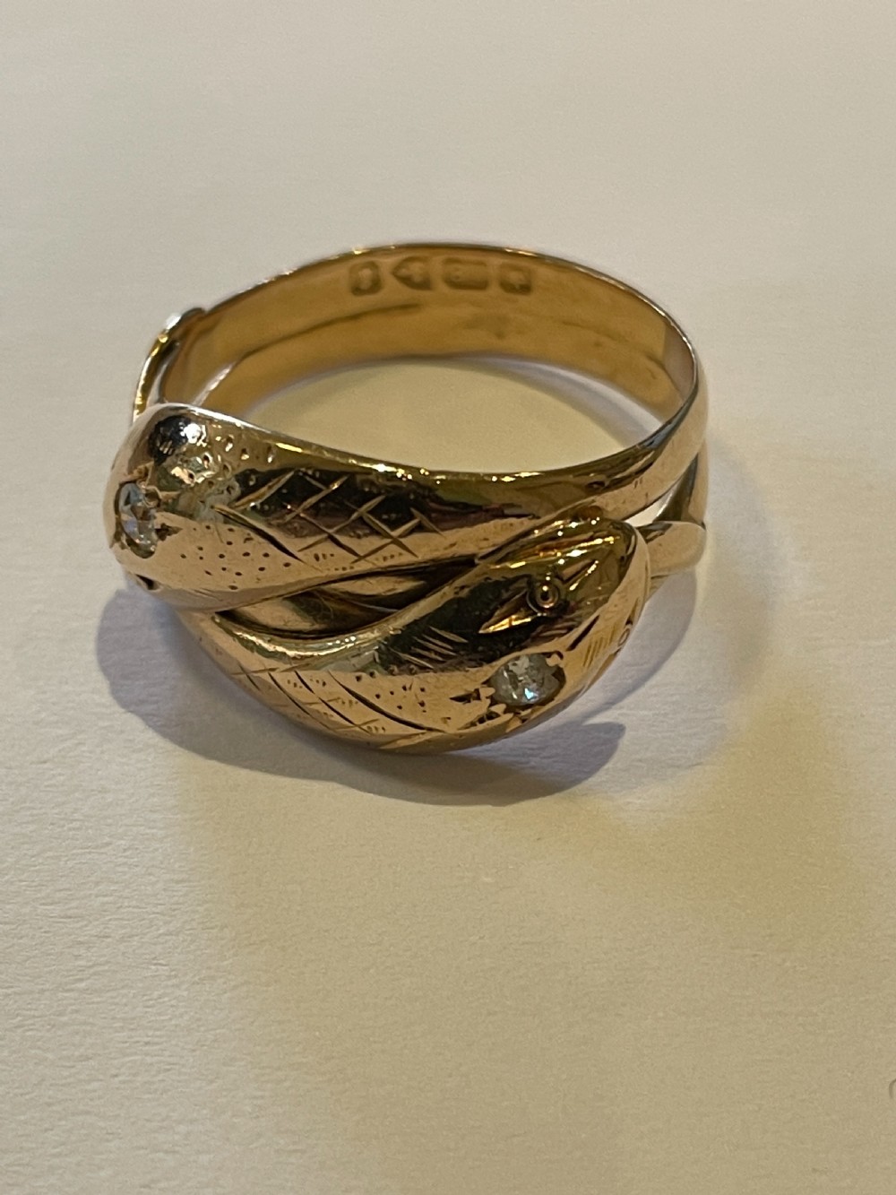 18ct Gold Victorian Snake Ring