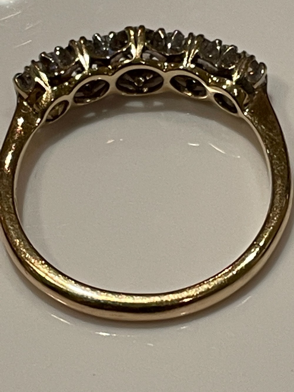 Old European Cut Early 20th Century Five Stone Diamond Ring View V