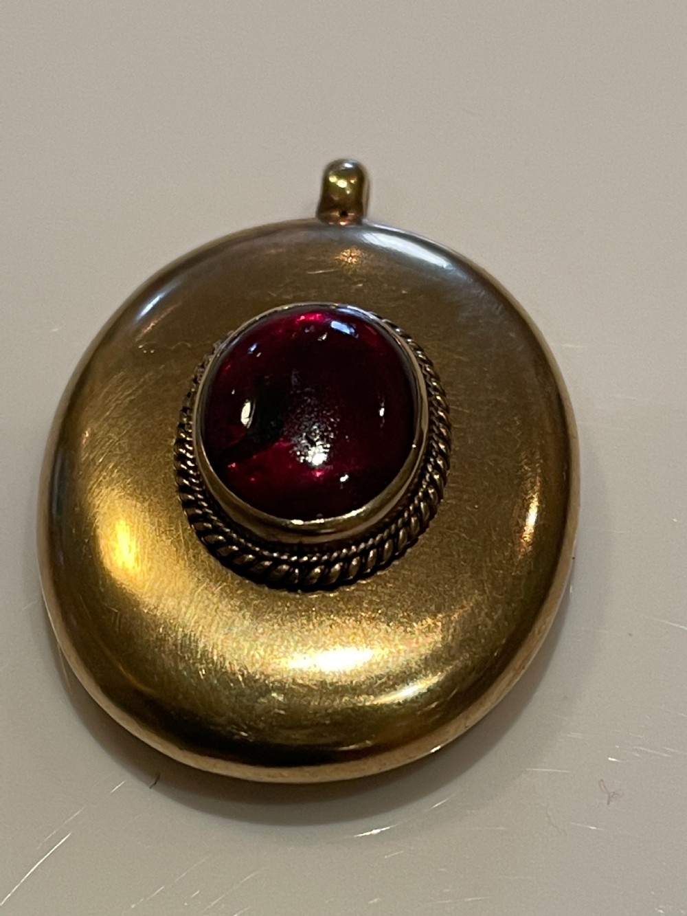 Victorian Gold Garnet Set Locket