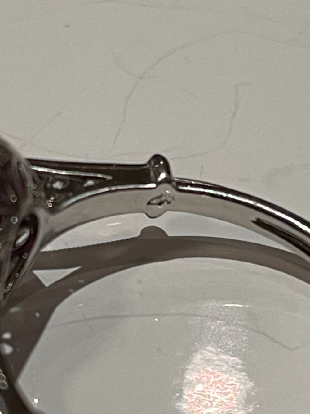An Old Cut and Calibre-Cut Art Deco French Ring View V