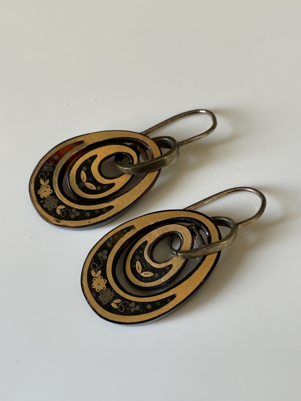 Victorian Pique Tortoiseshell Earrings