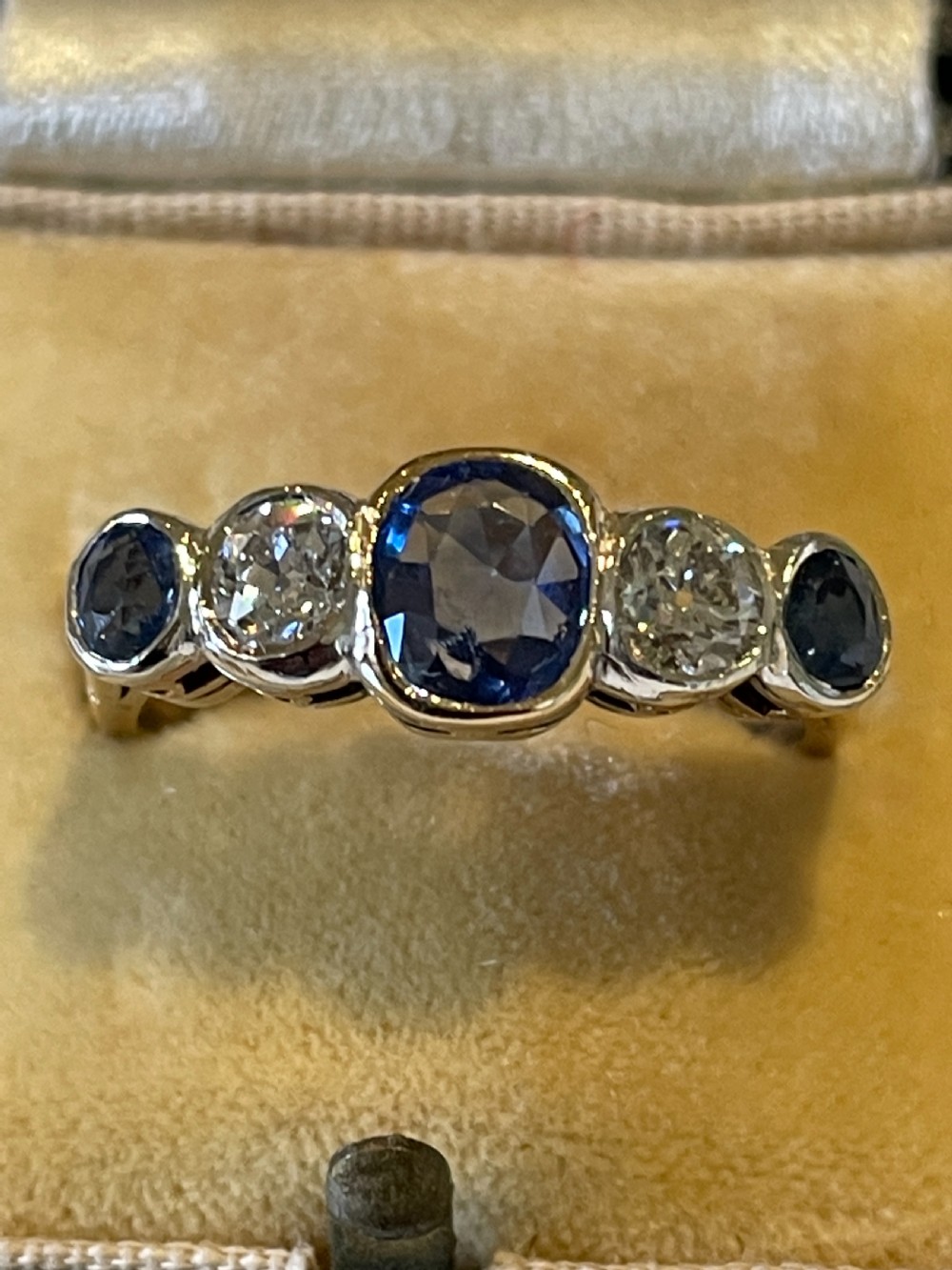 Edwardian Diamond and Sapphire Ring