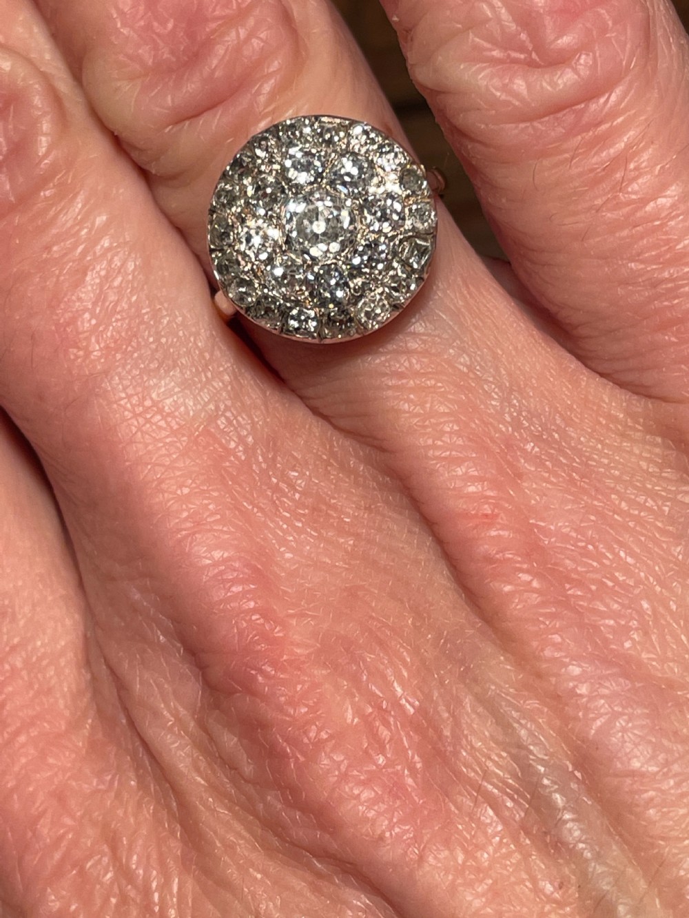 Edwardian Diamond Cluster Ring View III