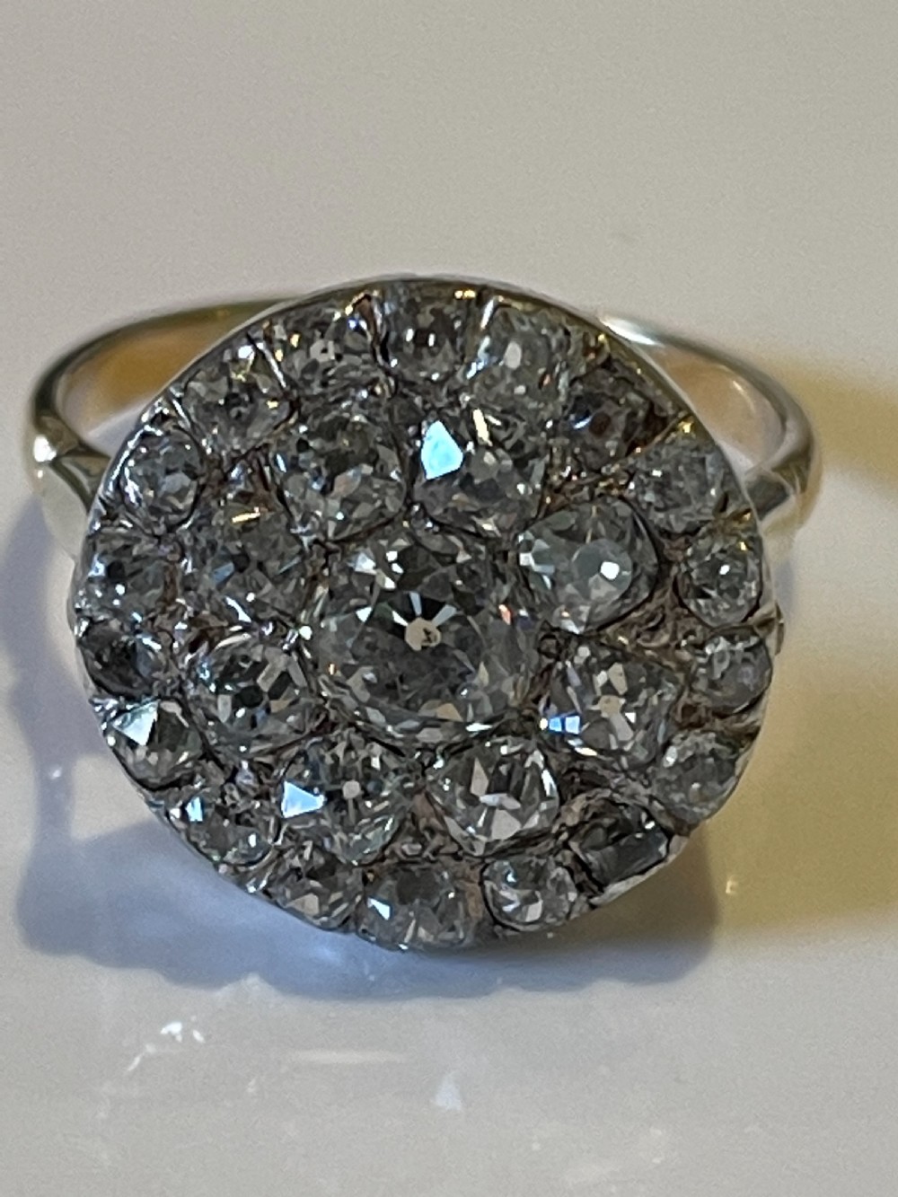 Edwardian Diamond Cluster Ring View IV