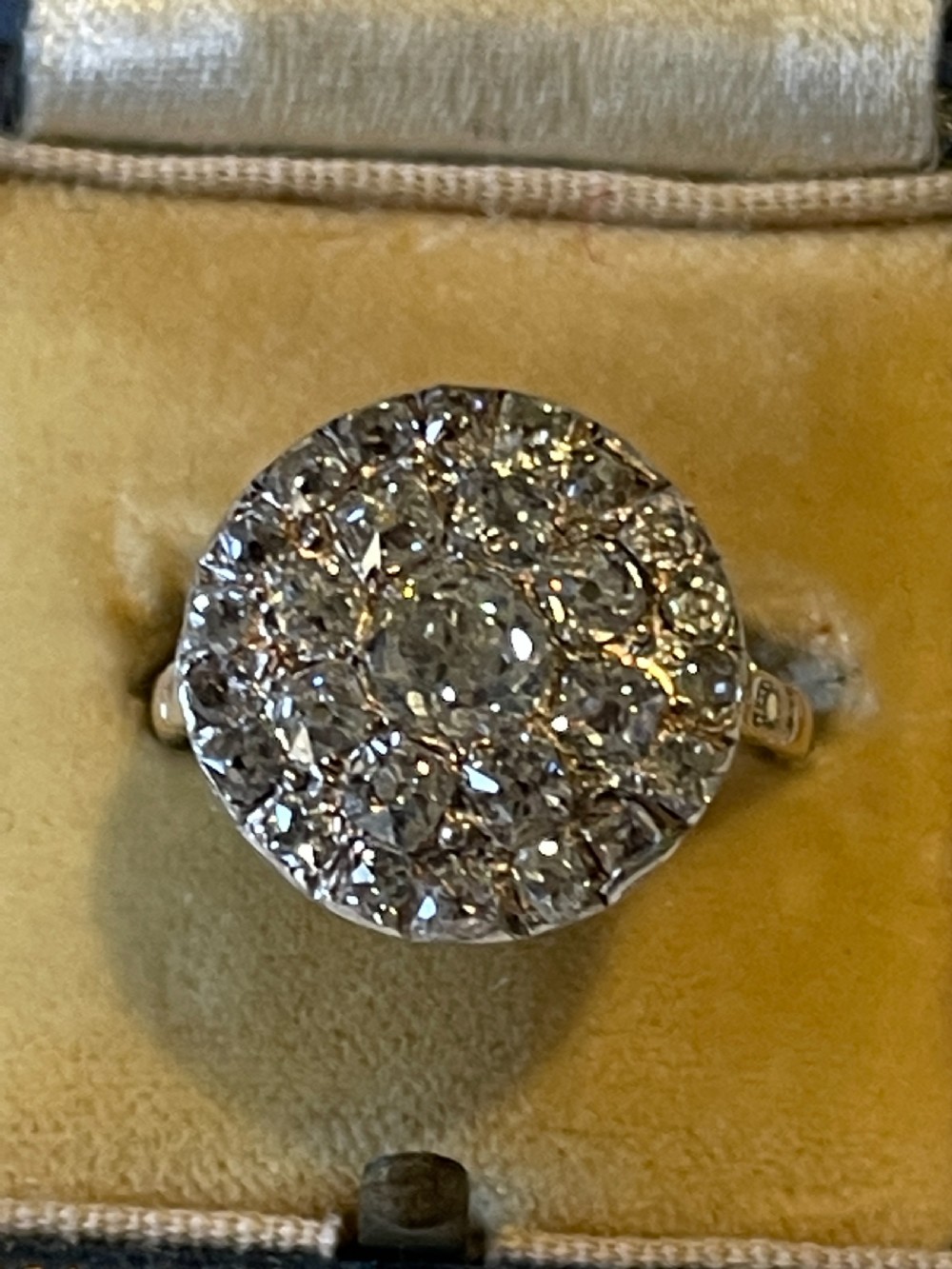 Edwardian Diamond Cluster Ring View VII