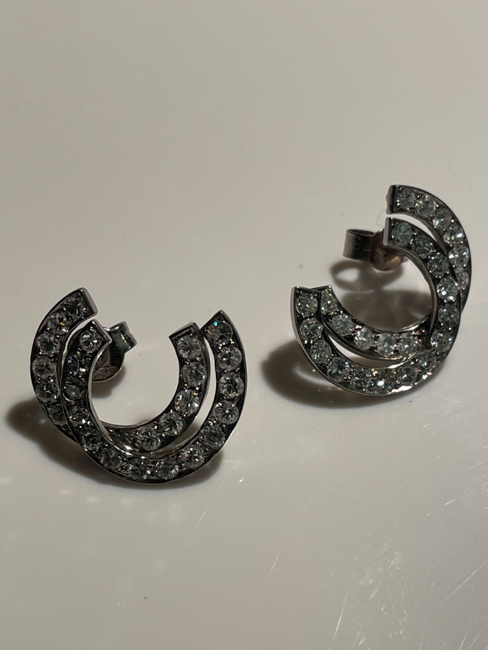 Art Deco Diamond Earrings View II