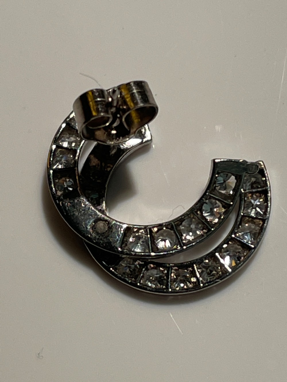 Art Deco Diamond Earrings View III
