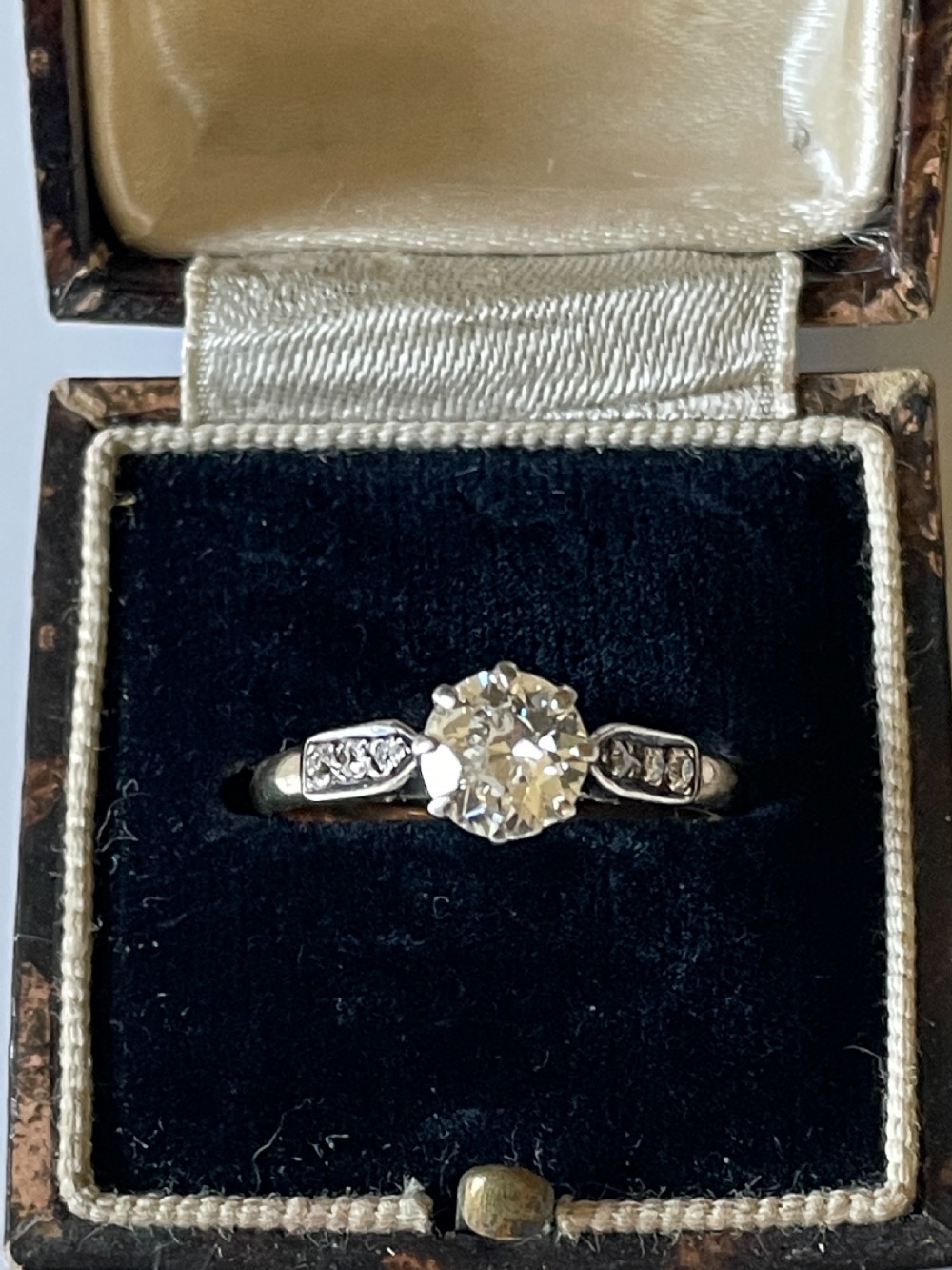 Art Deco Diamond Old Cut Engagement Ring
