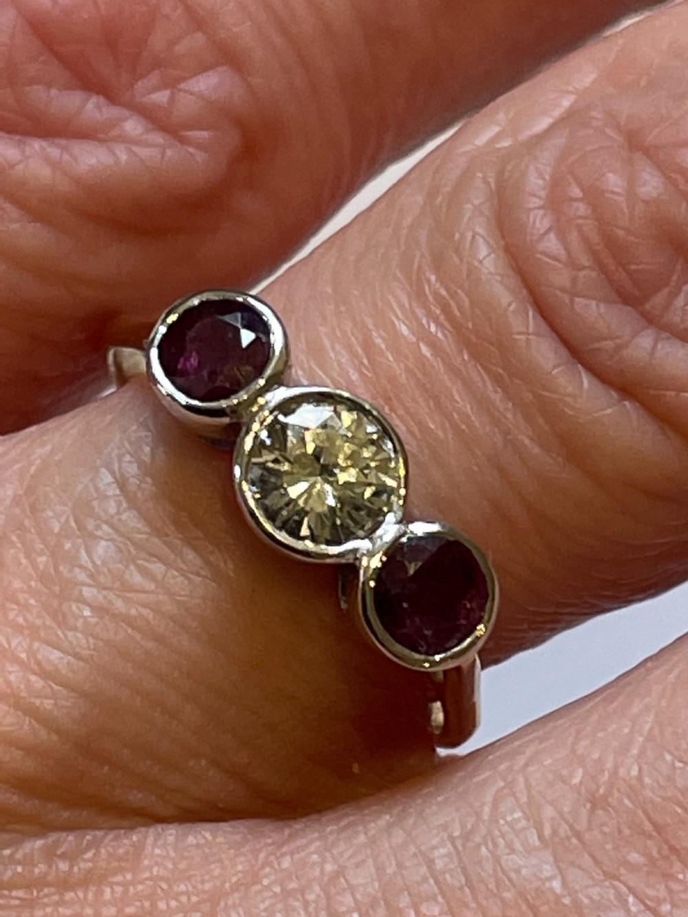 1940s Ruby and Diamond Ring View II
