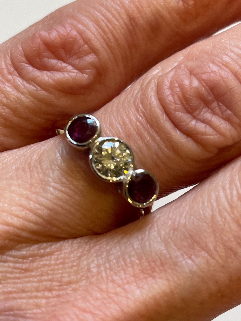 1940s Ruby and Diamond Ring View V