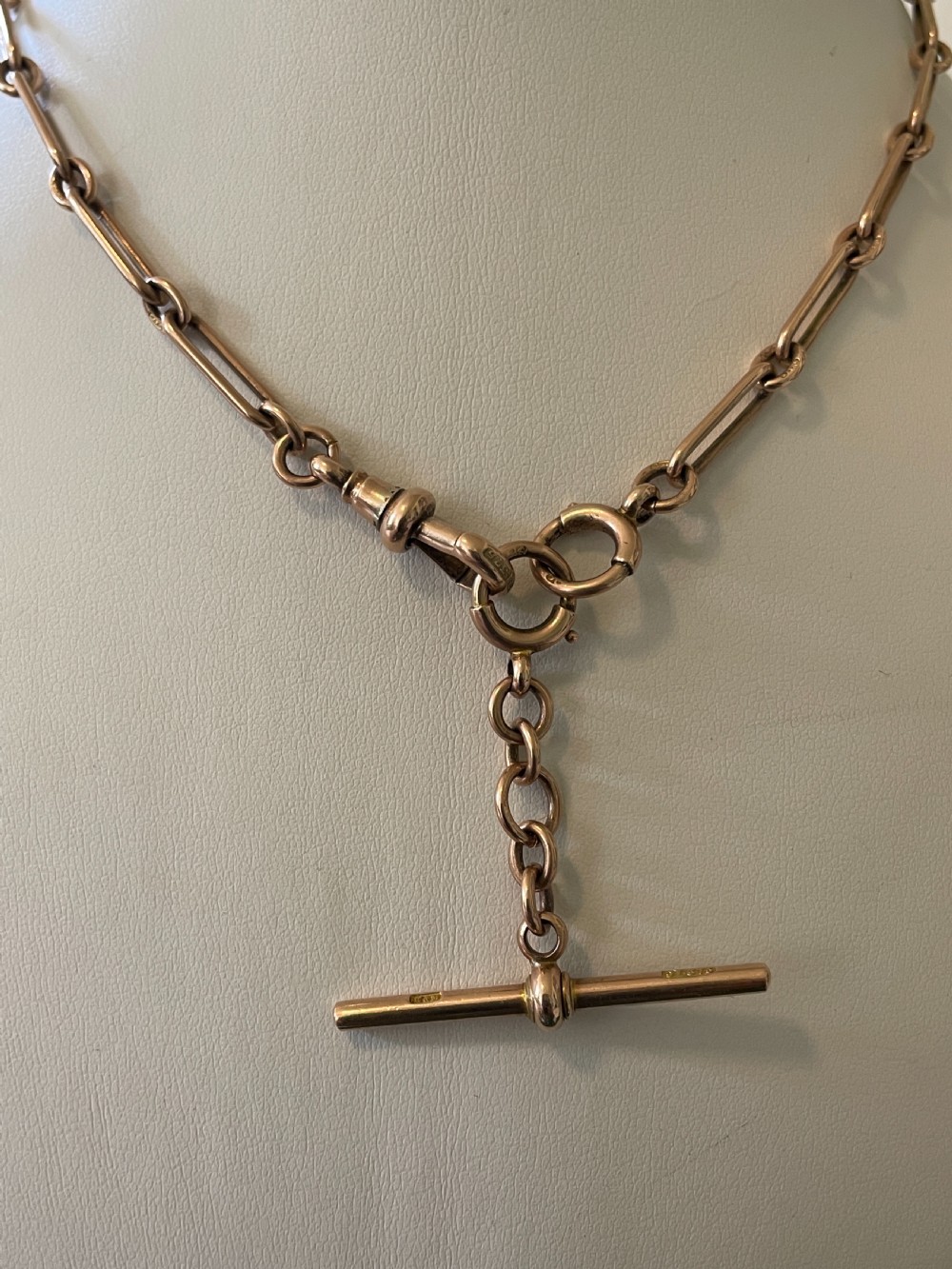 Edwardian 9ct Gold Watch Chain View VIII