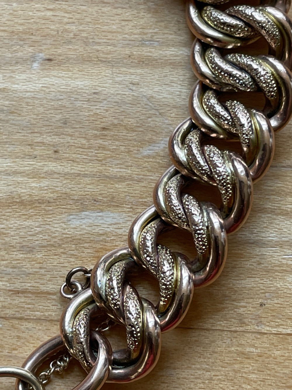 Edwardian 9ct Curb Bracelet With Engraved Links View II