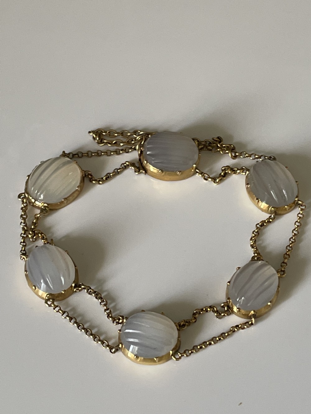 Moonstone Edwardian 18ct Gold Bracelet View VII