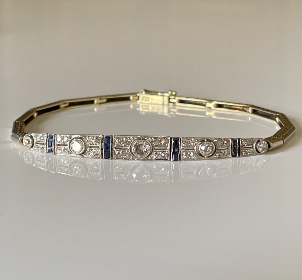 Art Deco Sapphire and Diamond Bracelet