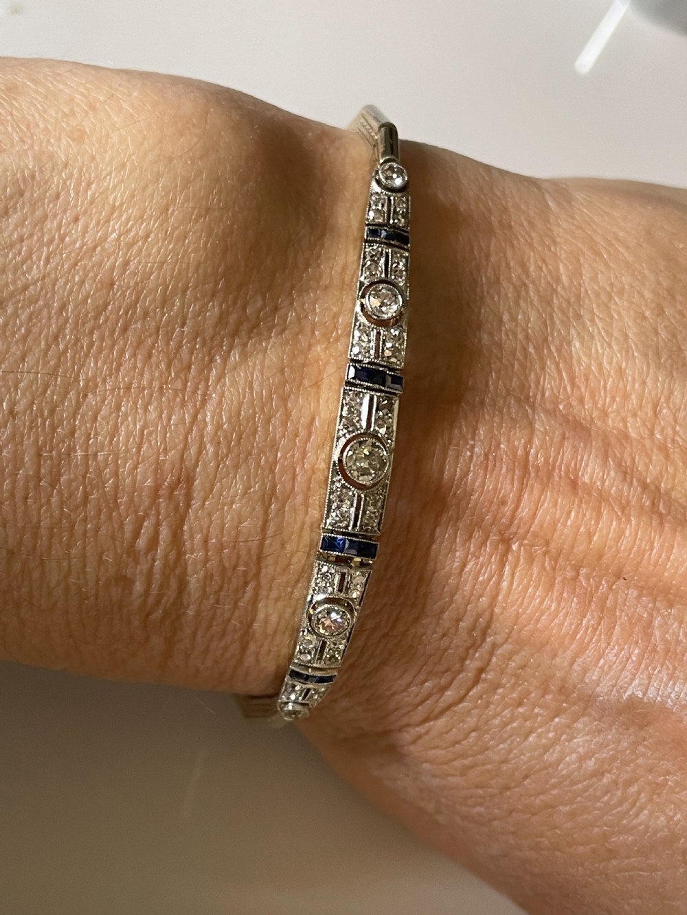 Art Deco Sapphire and Diamond Bracelet View V