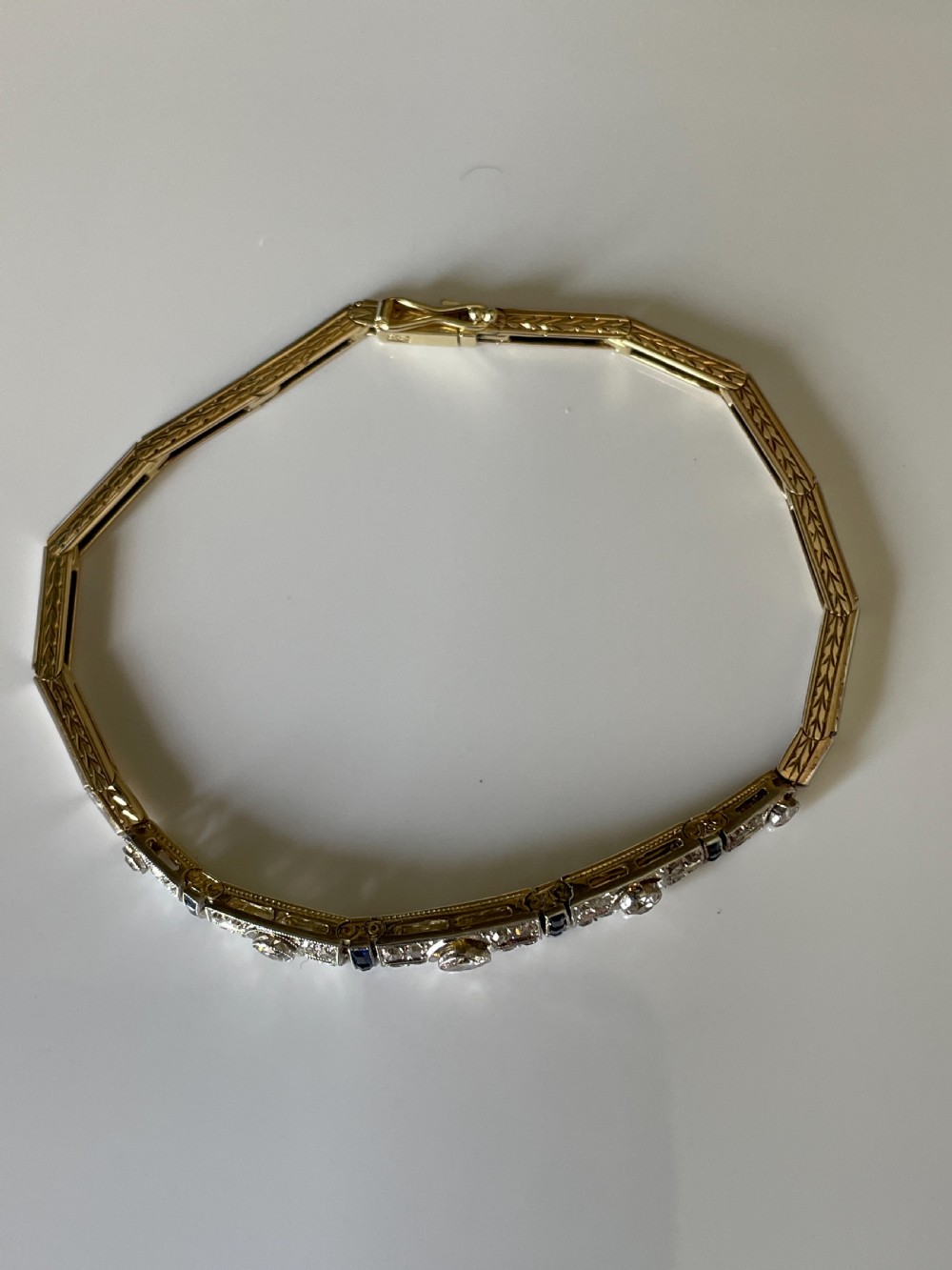Art Deco Sapphire and Diamond Bracelet View VI