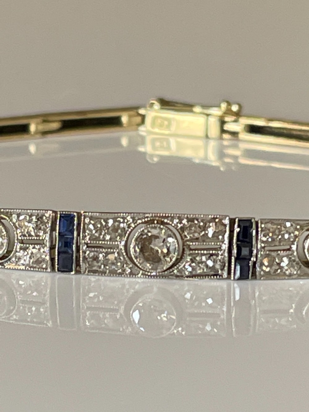 Art Deco Sapphire and Diamond Bracelet View VIII