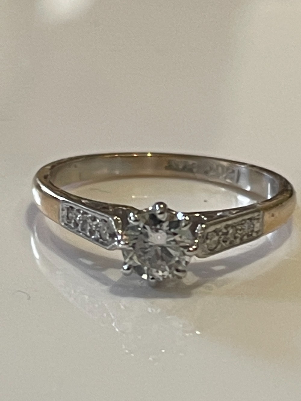 Art Deco Diamond 0.5ct Diamond Solitaire Ring View II
