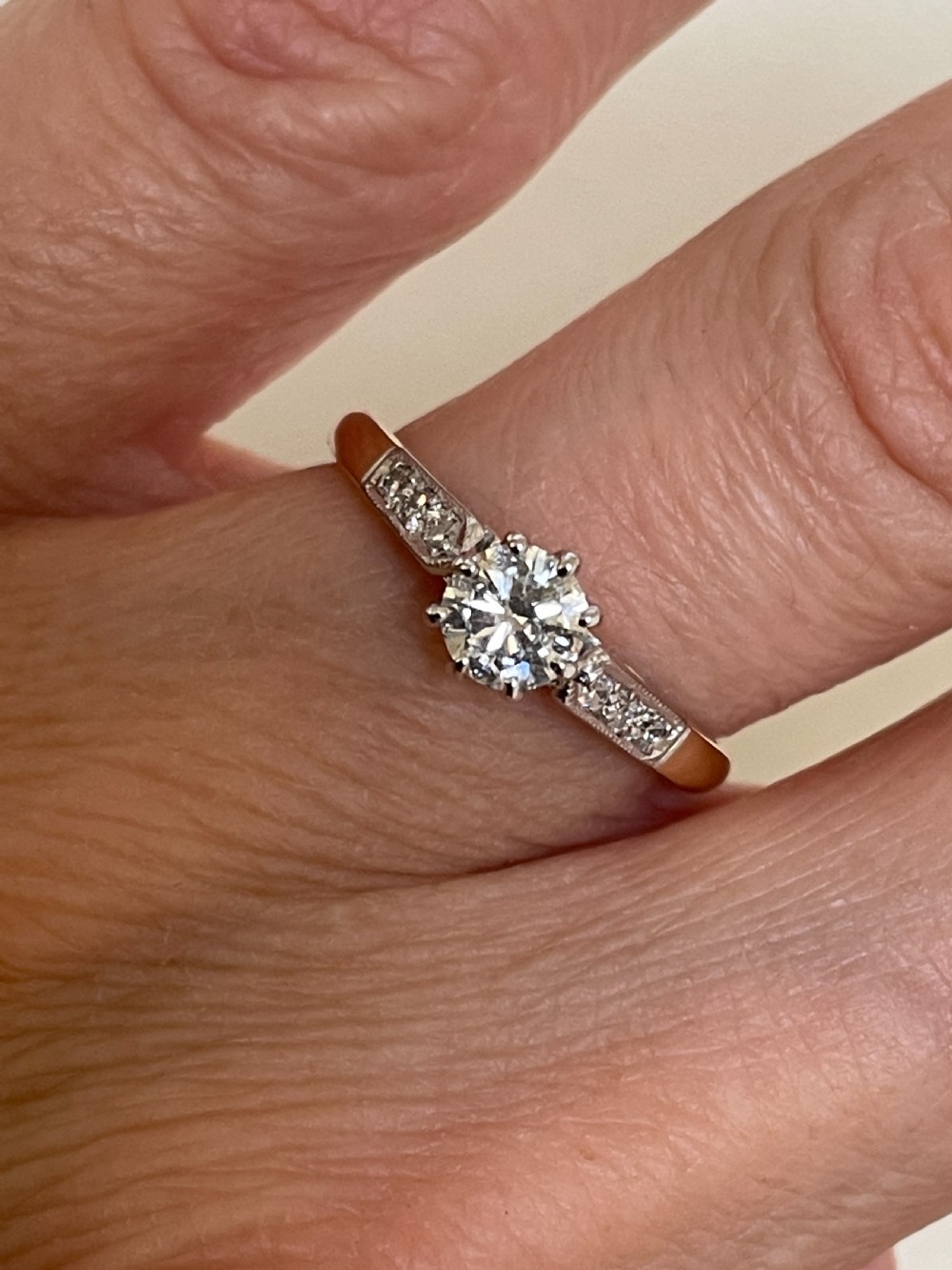 Art Deco Diamond 0.5ct Diamond Solitaire Ring View IV