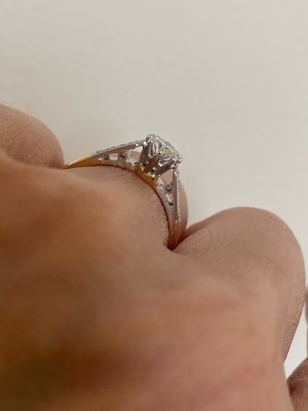 Art Deco Diamond 0.5ct Diamond Solitaire Ring View VI