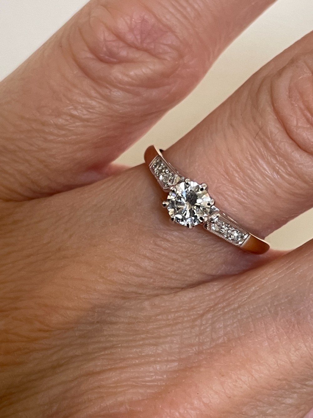 Art Deco Diamond 0.5ct Diamond Solitaire Ring View VII