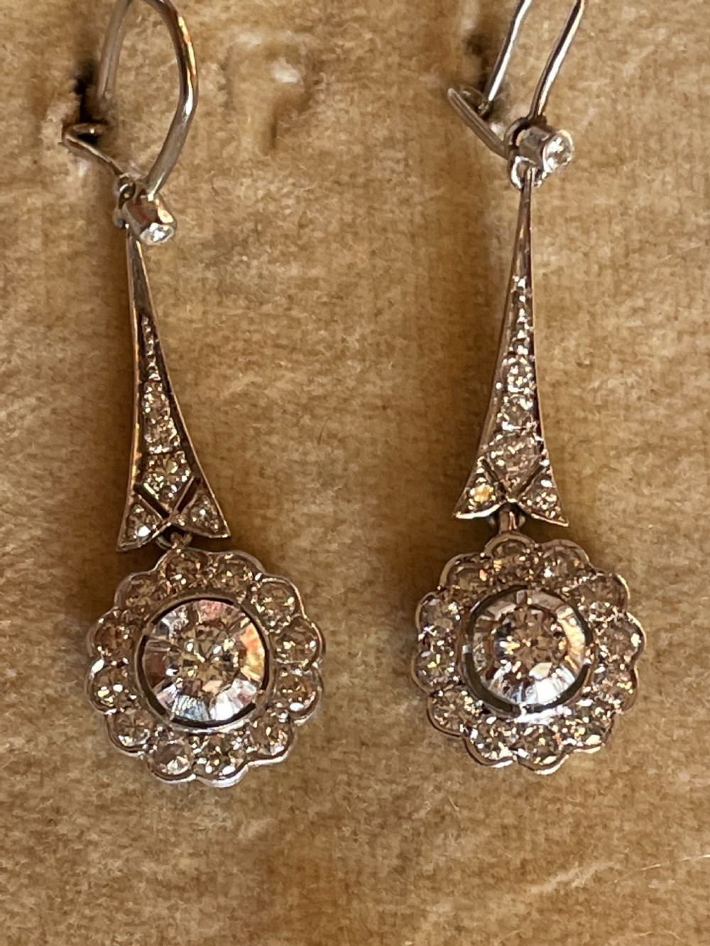 Art Deco Diamond Drop Earrings