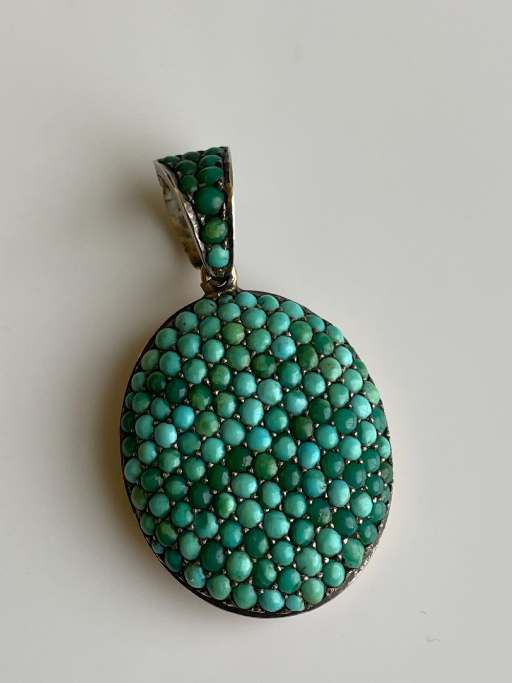Antique Turquoise Victorian Locket View II
