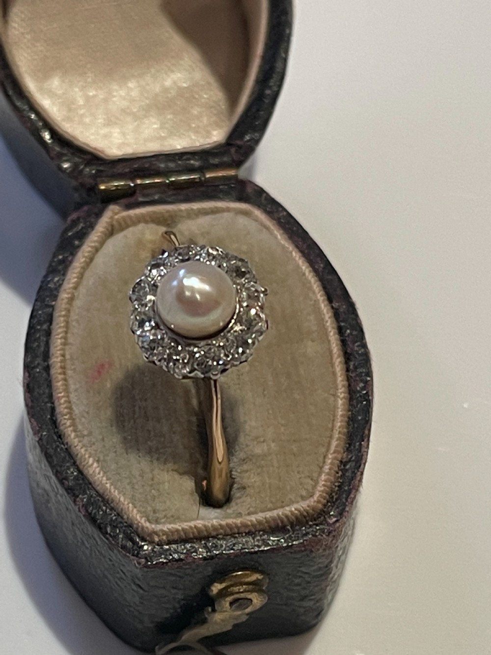 Antique Victorian Pearl and Diamond  Cluster 18ct Ring