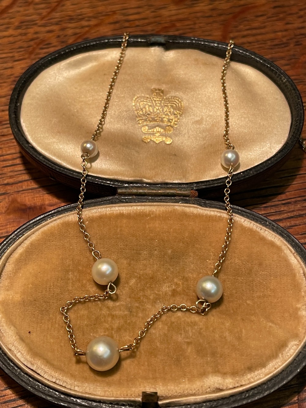 Edwardian Pearl 9ct Gold Necklace