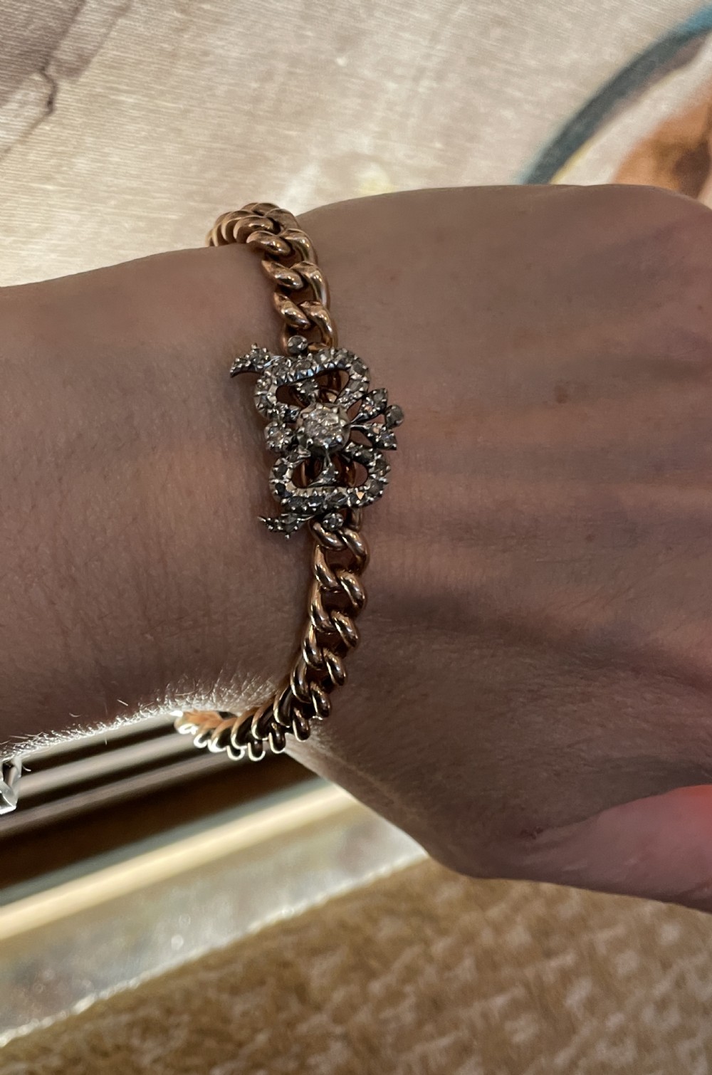 Diamond Victorian Bow Bracelet  View II
