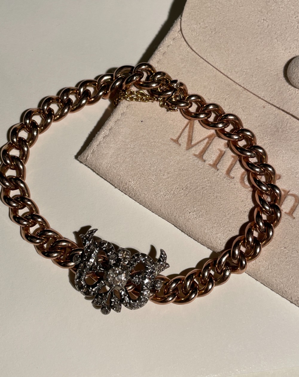 Diamond Victorian Bow Bracelet 