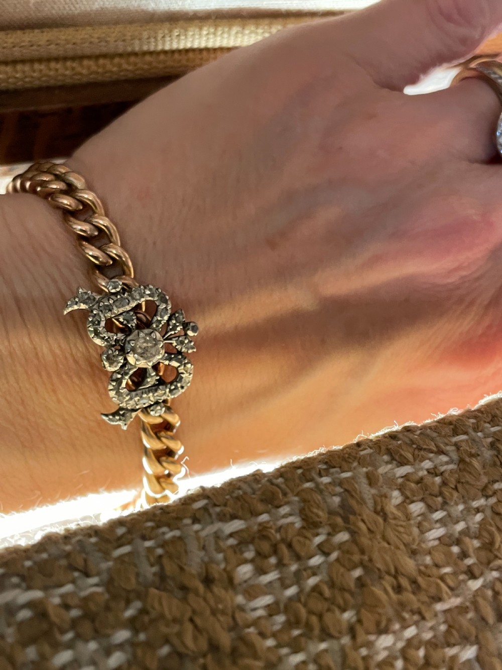 Diamond Victorian Bow Bracelet  View IX