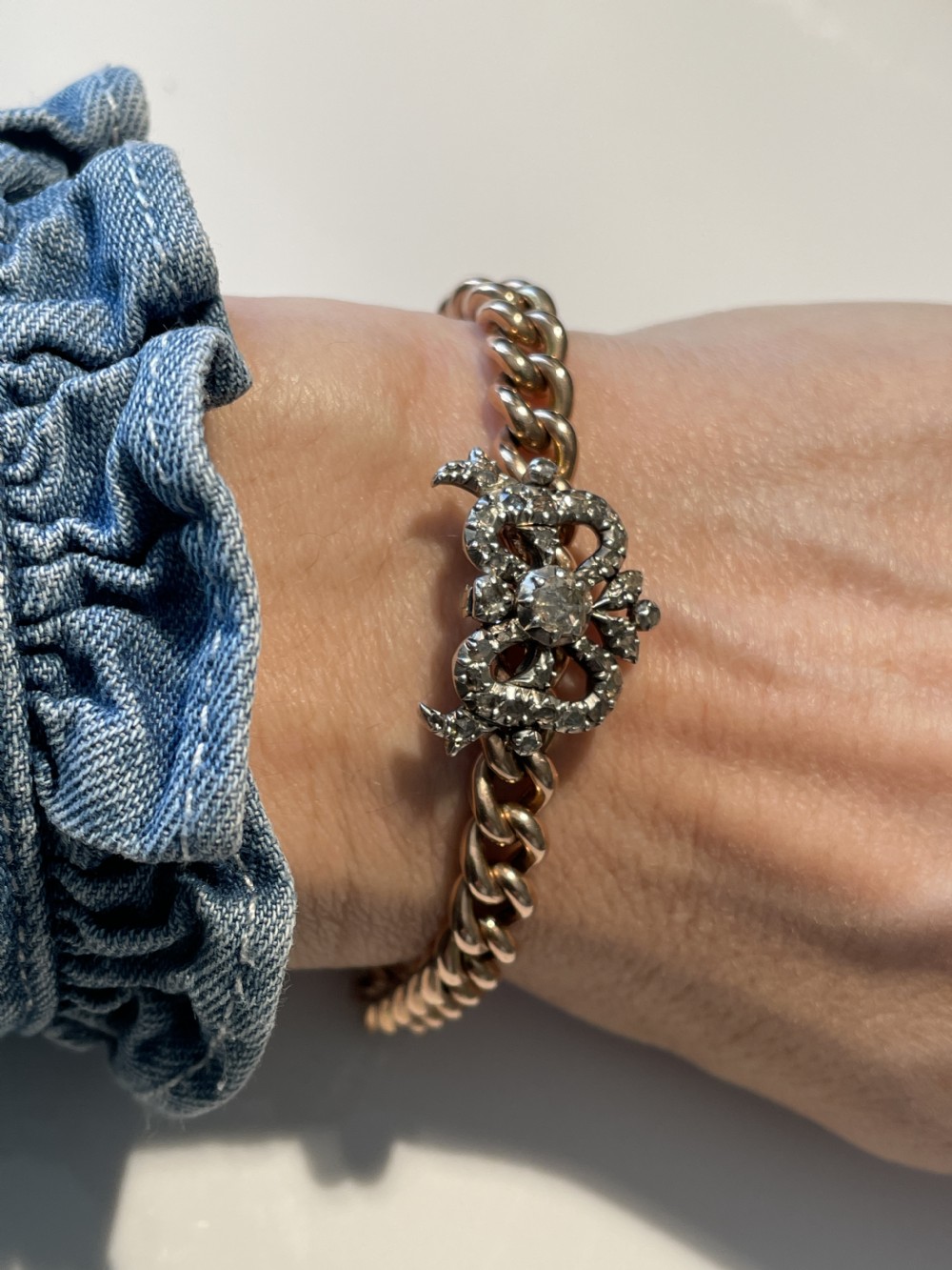 Diamond Victorian Bow Bracelet  View V