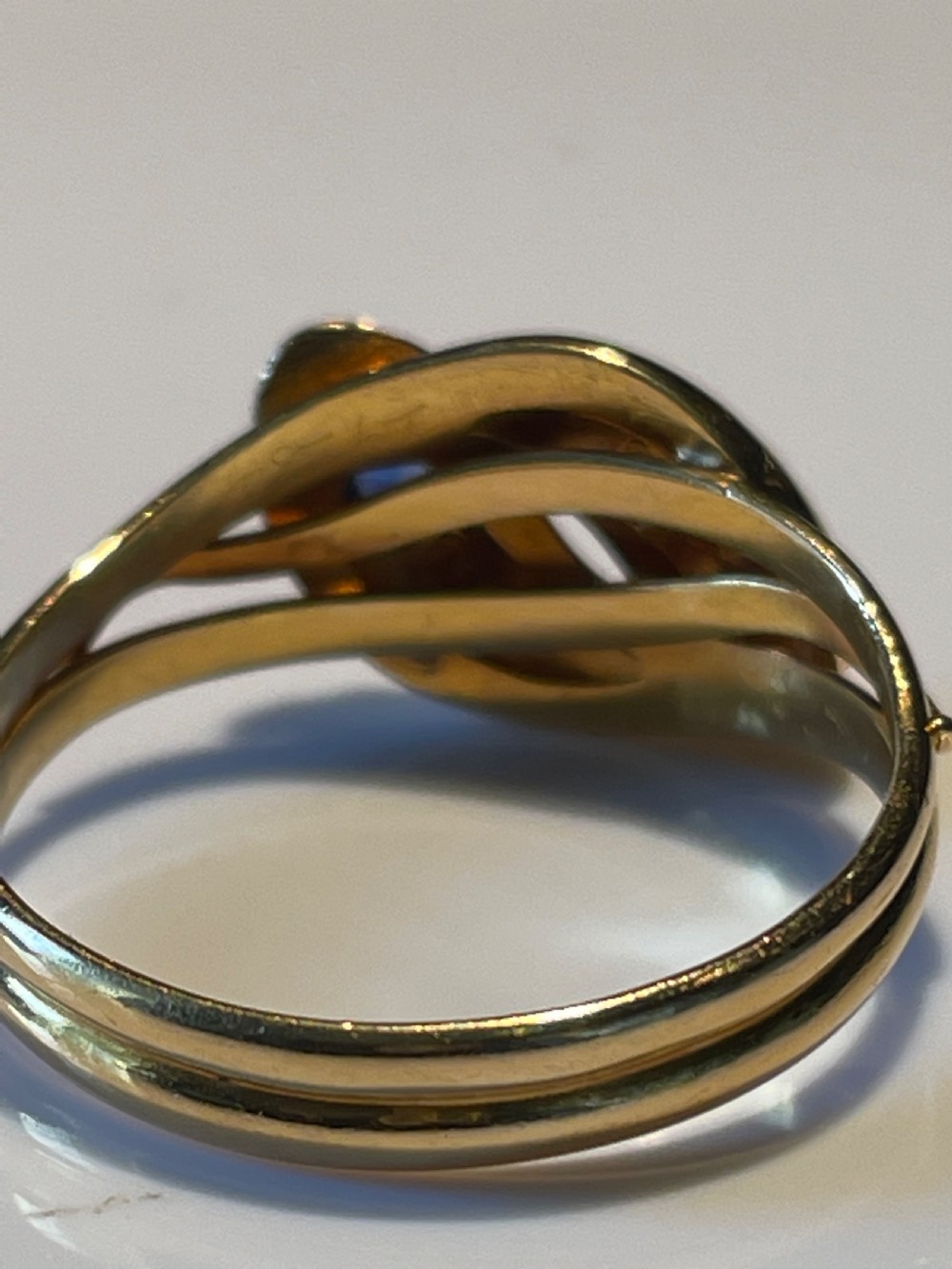 Sapphire and Diamond 18ct Snake Ring View III